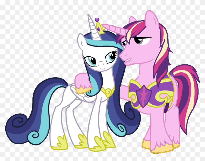 Cadence And Shining Armor - Cartoon, HD Png Download - 878x646 ...