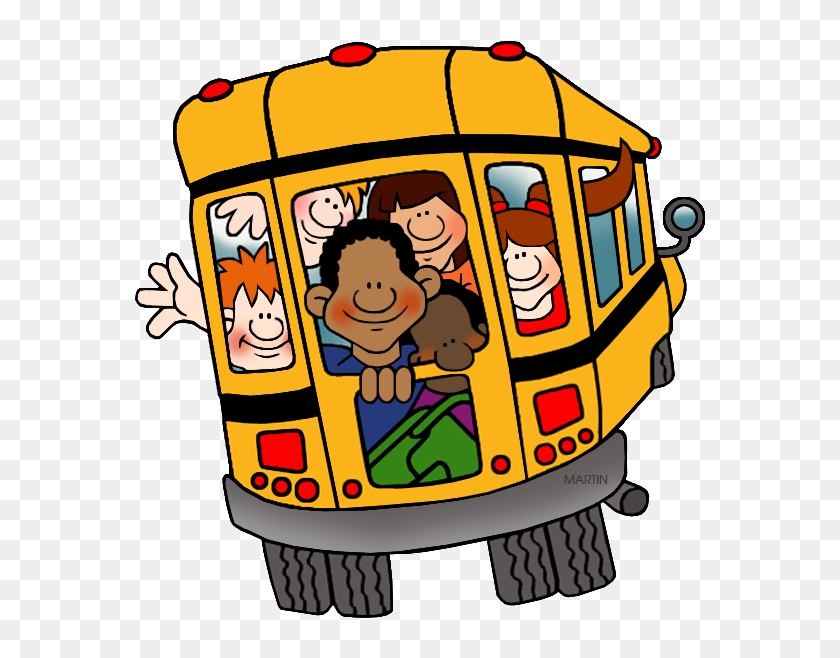 School Clip Art By Phillip Martin, Back Of The School - School Bus Clip ...