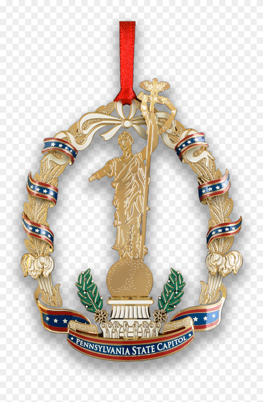 Commonwealth Holiday Ornament Pennsylvania Capitol Badge, HD Png