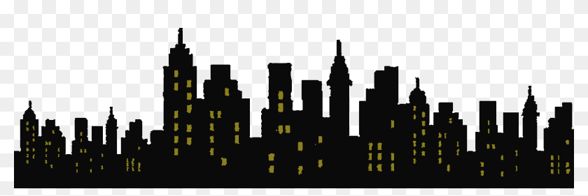 Cd - Superhero City Silhouette, HD Png Download - 1550x446 (#6404033 ...