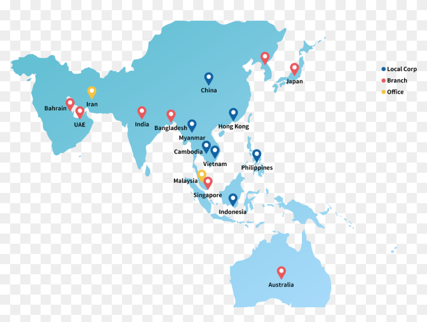 Editable Asia Pacific APAC Map For PowerPoint, 45% OFF