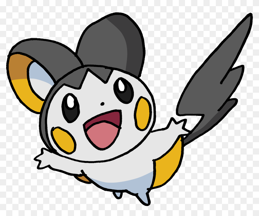 Emolga Pokemon Pok Mon - Cartoon, HD Png Download - 1555x1220 (#6444312 ...