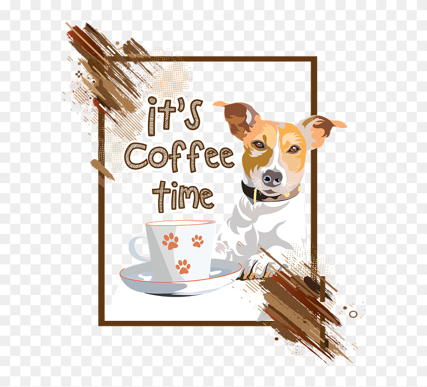 Dog Vector T Shirt Design It S Coffee Time Coffee Hd Png