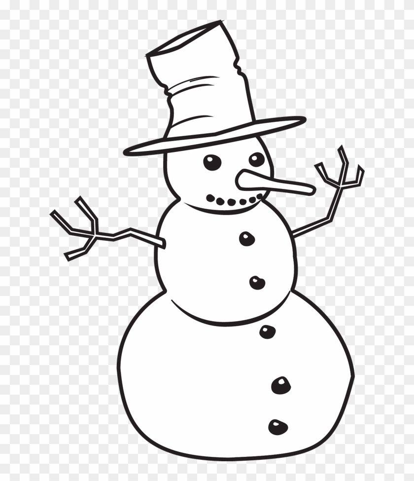 Snowman Clipart Black And White Frames Illustrations - Clip Art Snowman ...