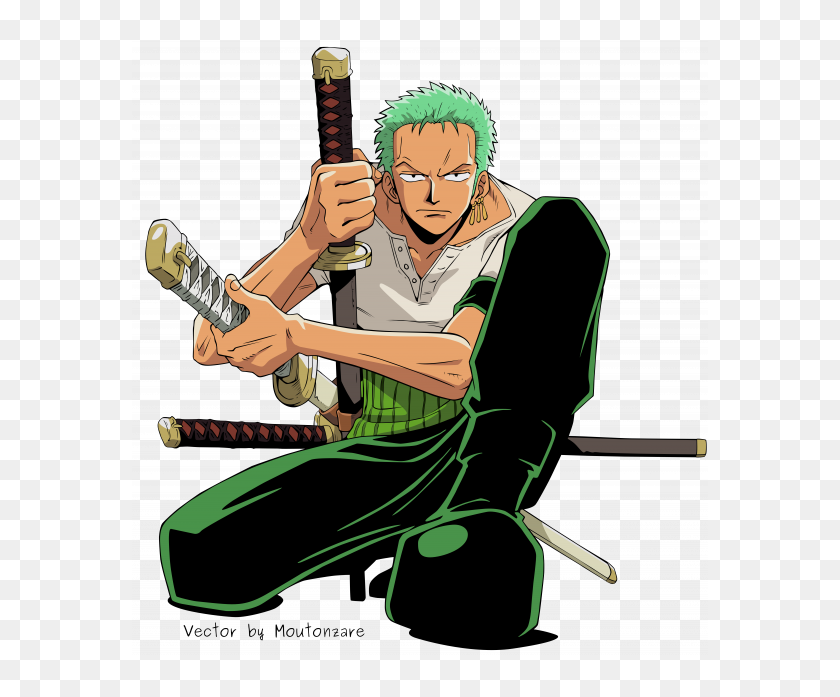 Zoro - De One Piece Zoro, HD Png Download - 576x617 (#6507458) - PinPng