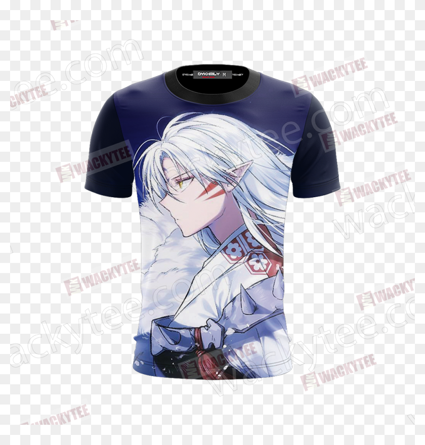 Inuyasha Sesshomaru 3d T Shirt Fullprinted Unisex 3d 犬夜叉 殺生 丸 壁紙 Hd Png Download 1024x1024 Pinpng