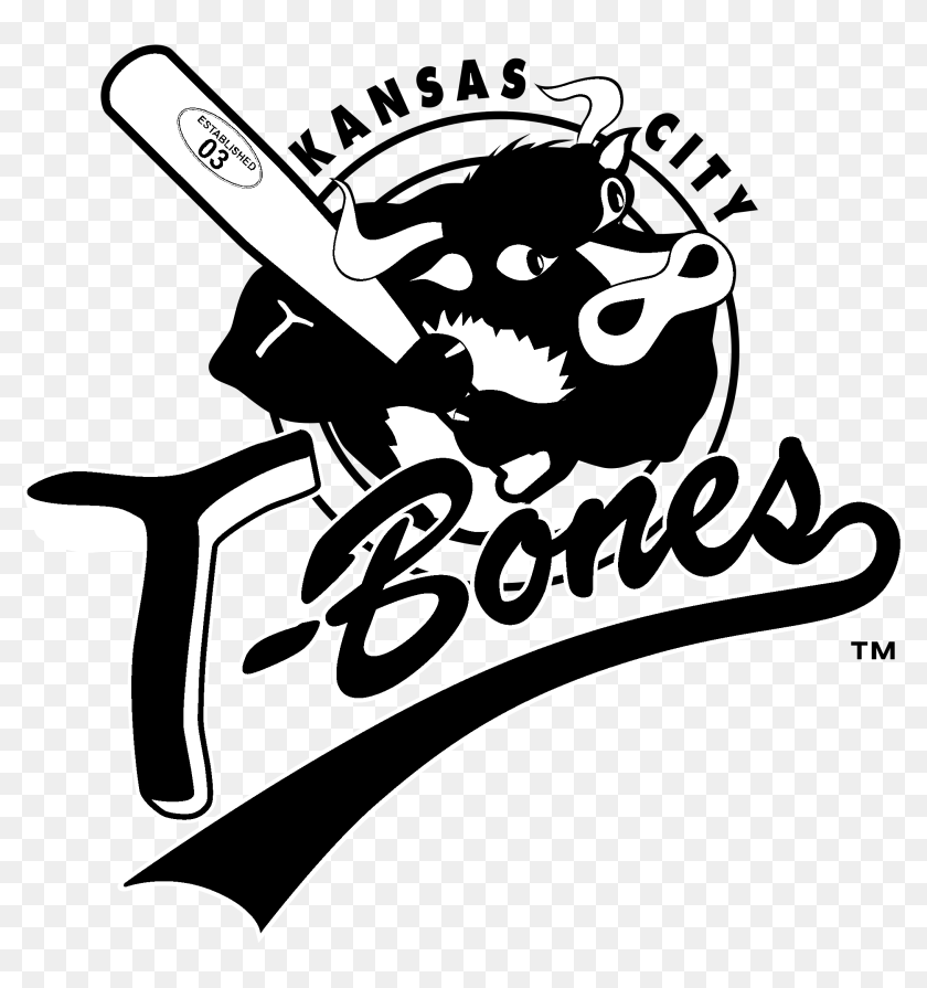 Kansas Vector Black And White - Kansas City T-bones, HD Png Download ...