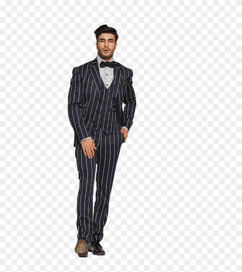 Black And White Stripe Suit Formal Suits For Men Tailored Gentleman Hd Png Download 675x900 