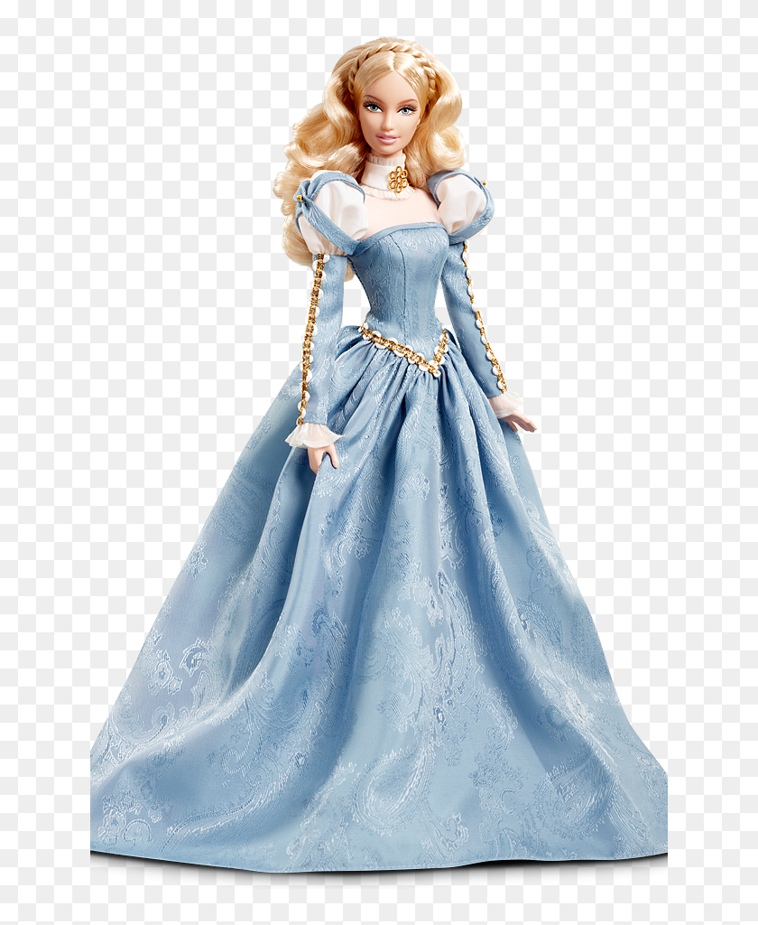 barbie doll in blue dress