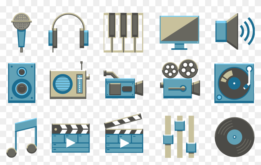 Audio Video Symbols Icons - Audio Video Icons Png, Transparent Png ...