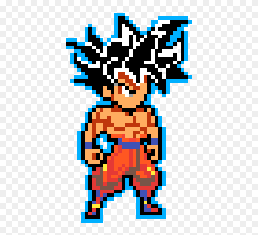 Ultra Instinct Goku Pixel Art By Mcferrier - Goku Ultra Instinct Pixel ...