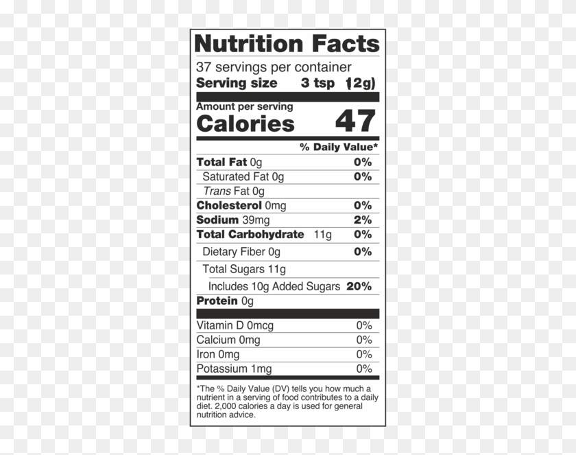 Delicious Flavor Mango Splash - Nutrition Facts, HD Png Download ...