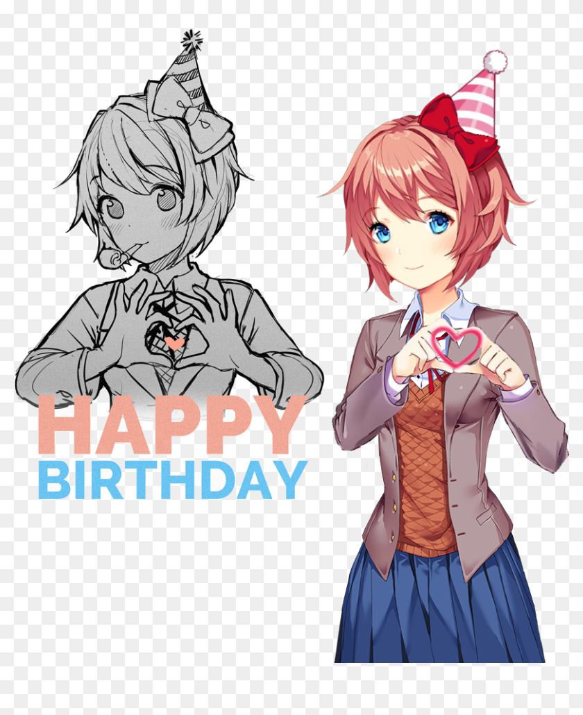 Ddlc Doki Doki Literature Club Sayori Sprites Hd Png Download