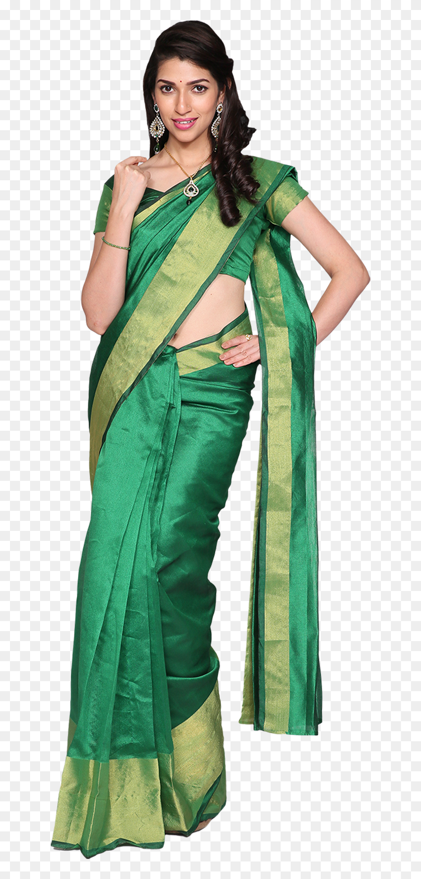 Green Saree Model Png, Transparent Png - 1200x1700 (#6697495) - PinPng