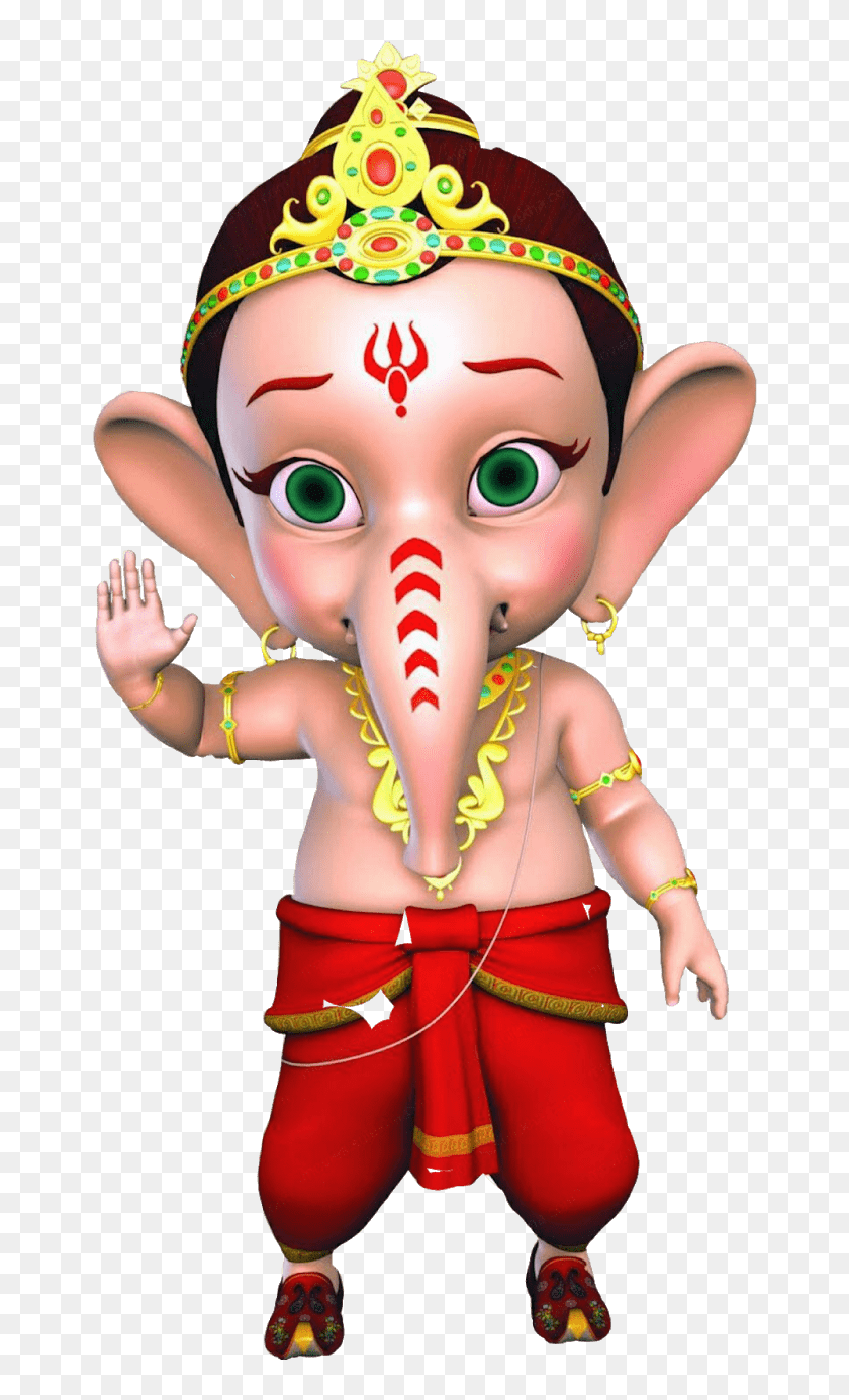 Cartoon Bal Ganesh Drawing, HD Png Download - 742x1343 (#6707455) - PinPng