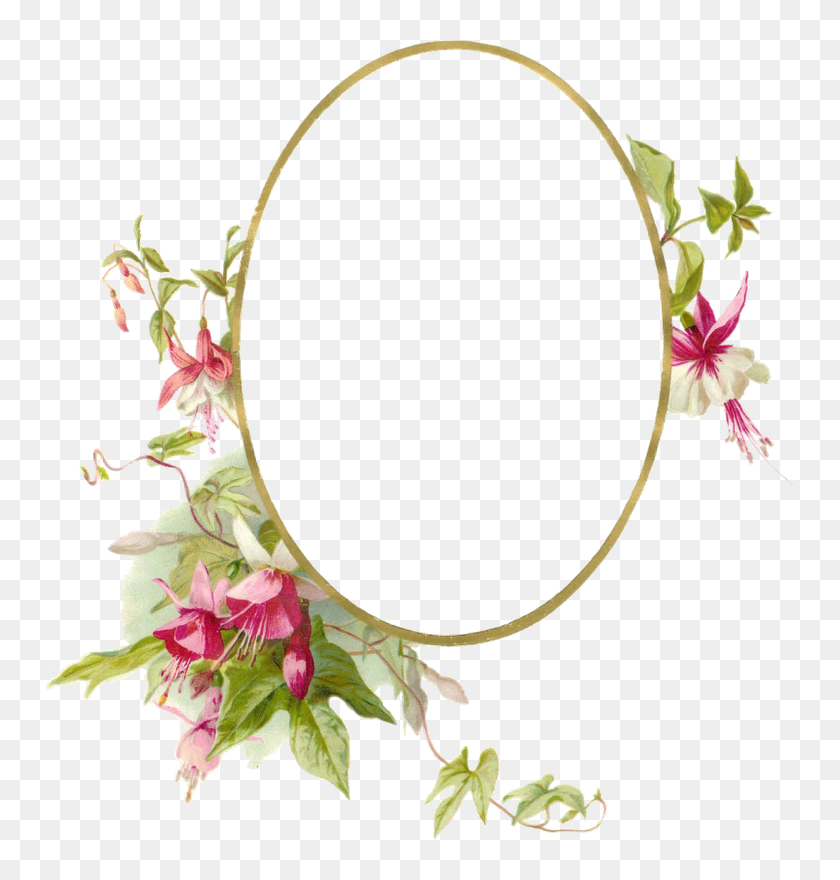 Png Oval Shape With Flower, Transparent Png - 747x800 (#6708366) - PinPng