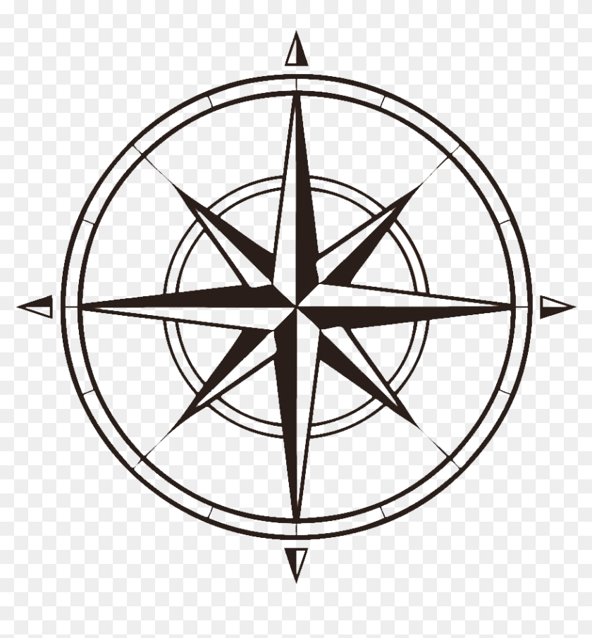 Map Compass Png Page - Compass For Map Png, Transparent Png - 1000x1000 ...