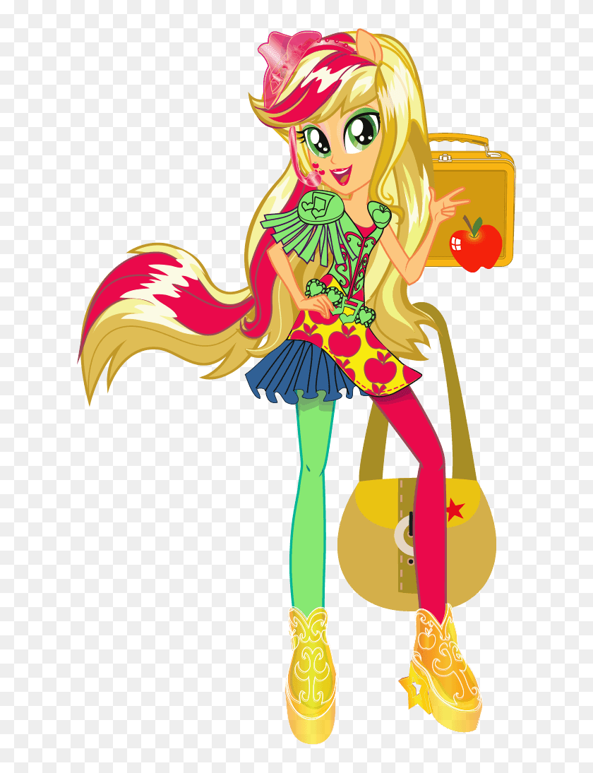 All Characters Mlp Eg Rainbow Rocks Applejack Hd Png Download 622x1015 Pinpng