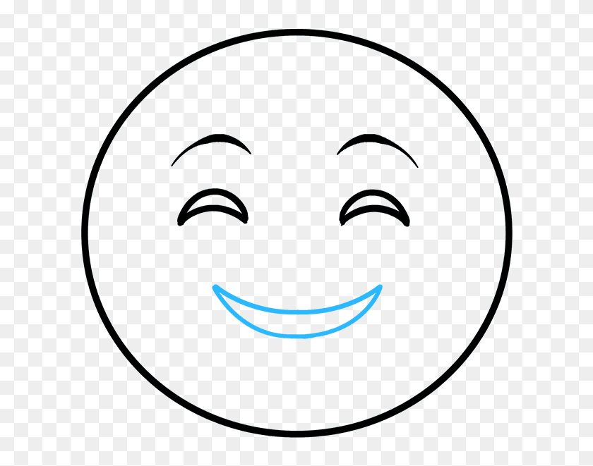 How To Draw Happy Face Emoji - Smiley, HD Png Download - 680x678