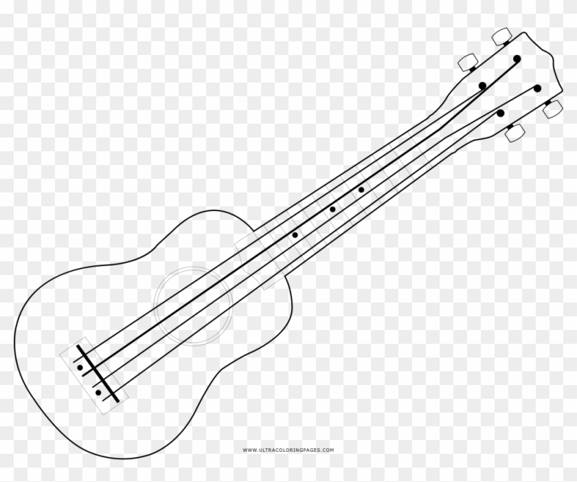 Download Ukulele Coloring Page Ultra - Bass Guitar, HD Png Download - 1000x787 (#681229) - PinPng