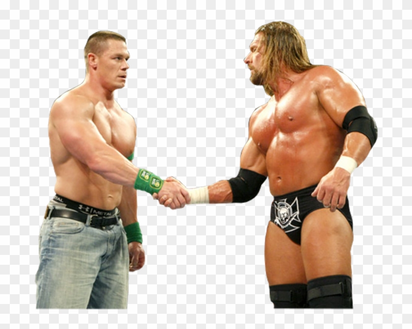 John Cena Triple H Wwe Hhh John Cena Hd Png Download 731x600 6139 Pinpng