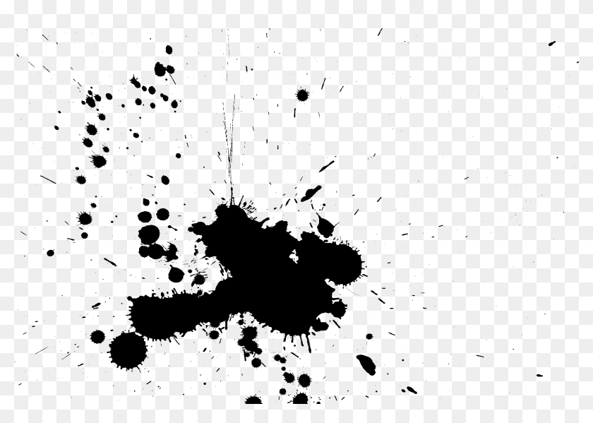 Paint Splatter Png , Transparent Cartoons - Black And White Paint ...