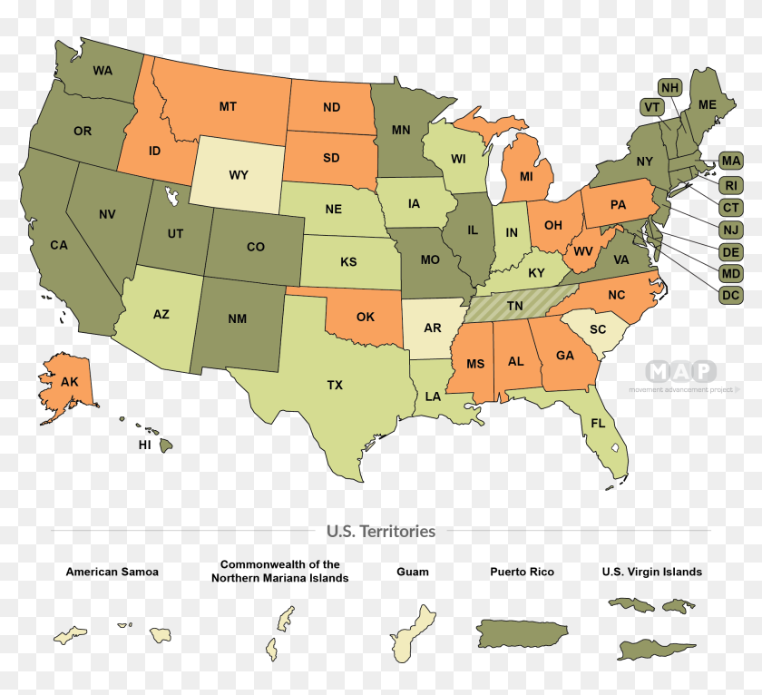 United States Map - Trans Panic Laws, HD Png Download - 1977x1717 ...