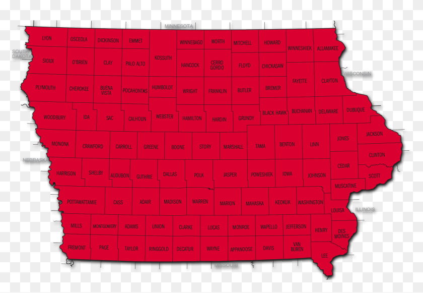 Iowa State Radon Map - Iowa Radon Map, HD Png Download - 2329x1501 ...