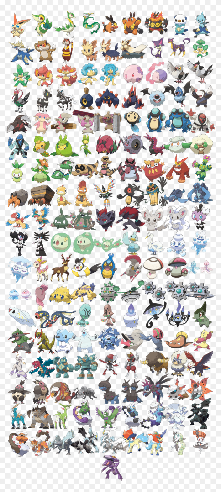 Image - Pokemon Gen 5, HD Png Download - 800x1807 (#6871903) - PinPng