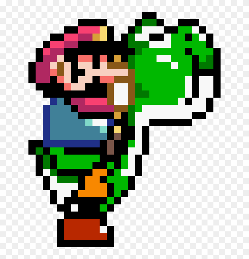 Super Mario World Mario With Yoshi Holding His Breath - Mario On Yoshi ...