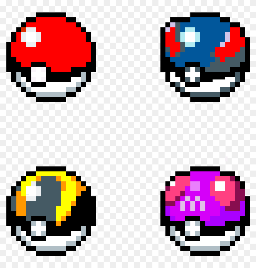 Pokeballs In Catching Rate Order Gen - Pokemon Pixel Art Master Ball ...