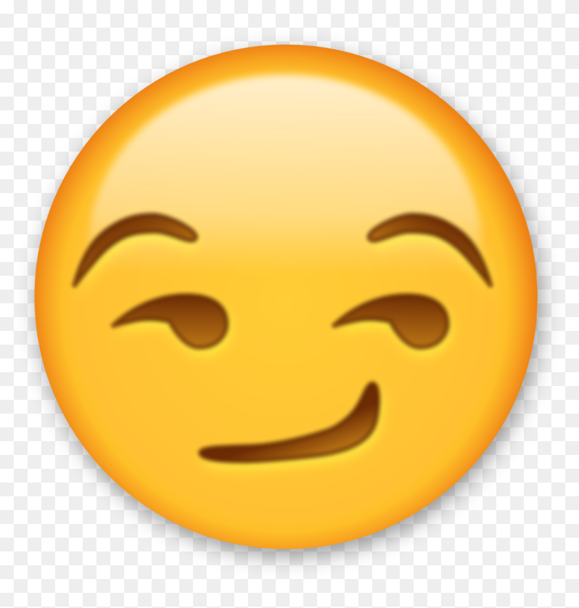 Smirk Emoji Transparent, HD Png Download - 1096x1099 (#6880705) - PinPng