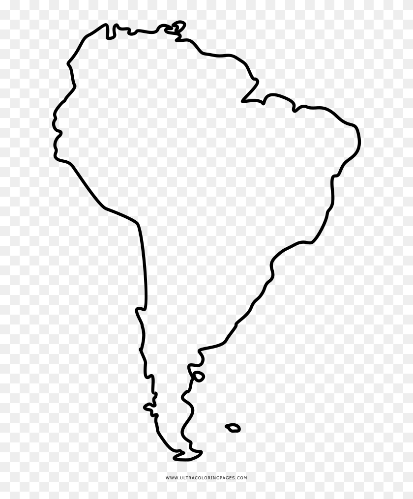 South America Coloring Page - America Da Colorare Png, Transparent Png ...