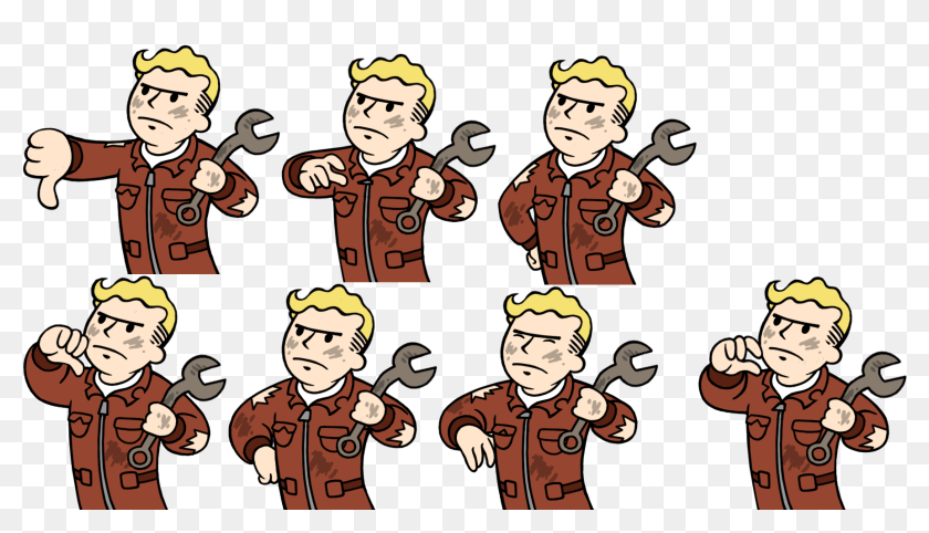 The Fallout Wiki Fandom - Fallout New Vegas Vault Boy Icons - 500x500 PNG  Download - PNGkit