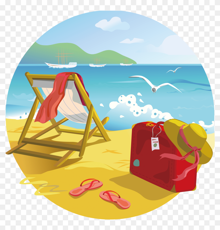 Tropical Islands Resort Beach Summer Clip Art - Transparent Background ...