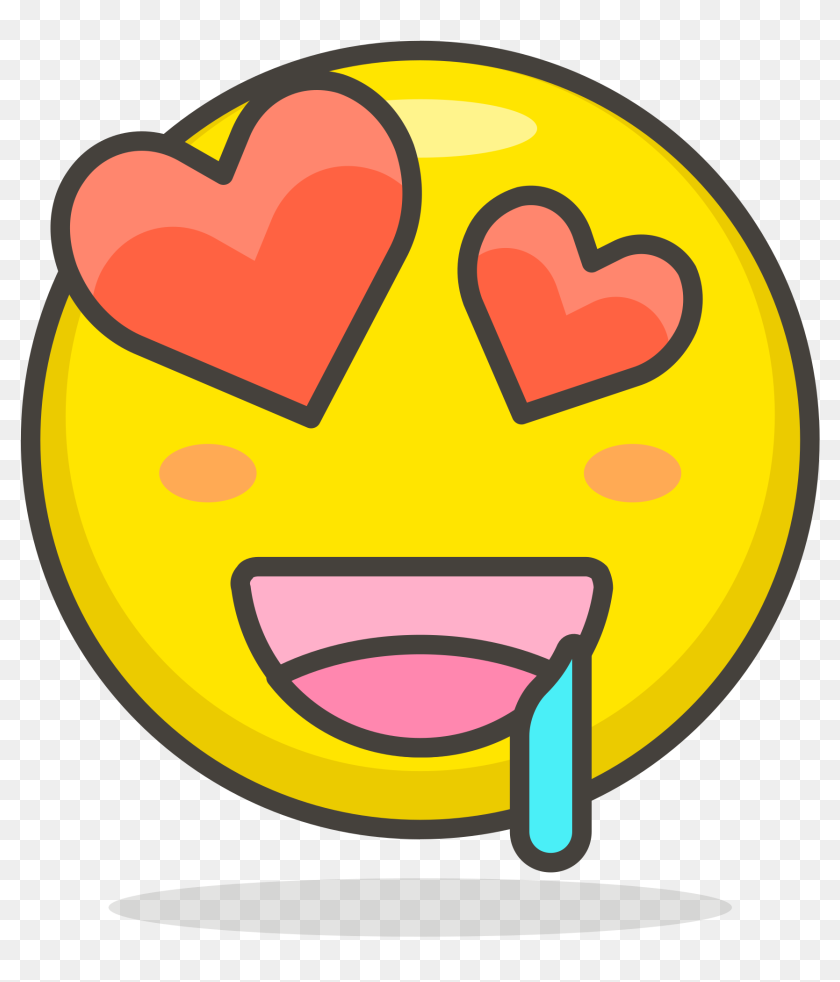 Love Eyes Drooling Emoji Clipart Png Download Drool Face Emoji Png Transparent Png 1711x1919 Pinpng