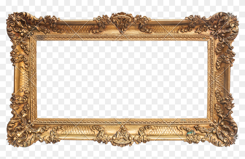 Antique Golden Frame - Landscape Picture Frame Png, Transparent Png ...