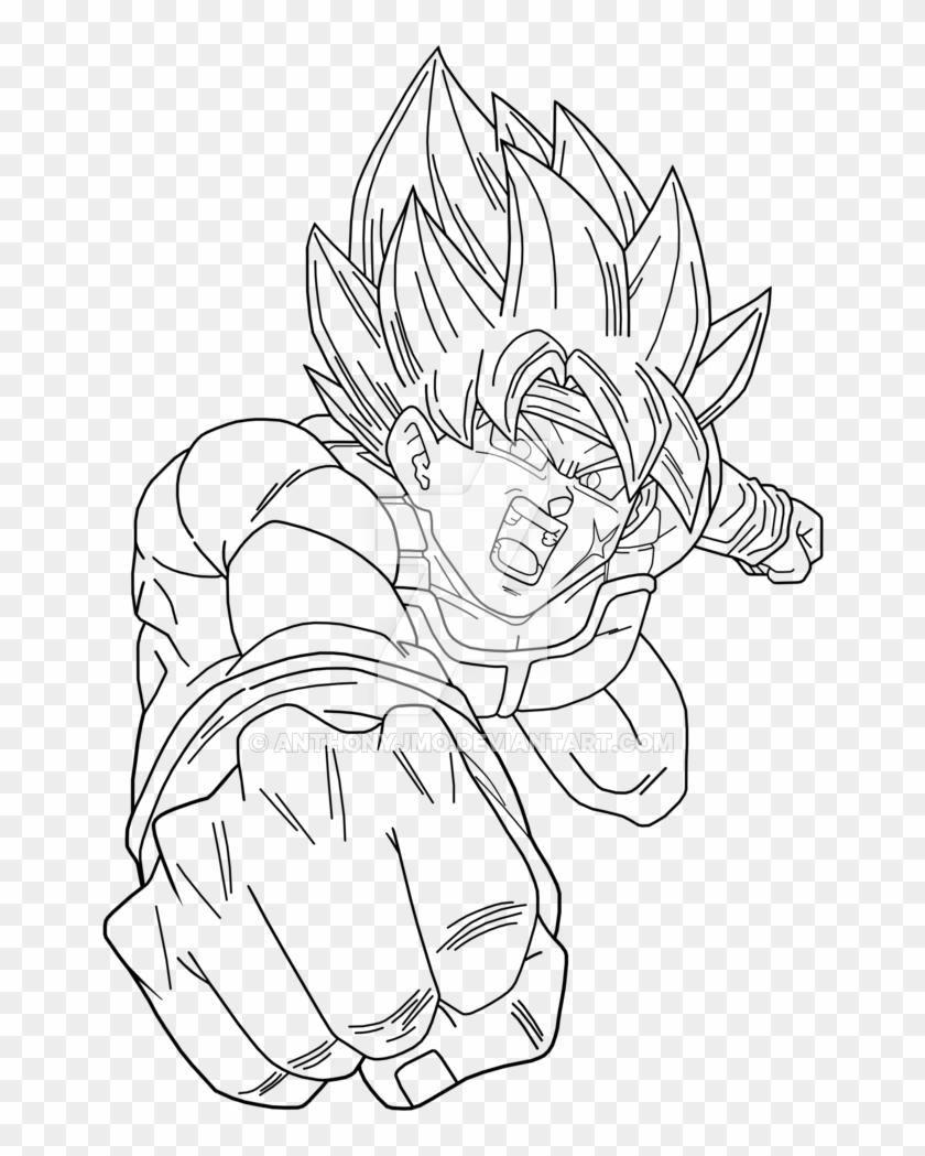 Super Saiyan Bardock - Line Art, HD Png Download - 656x969 (#742753 ...