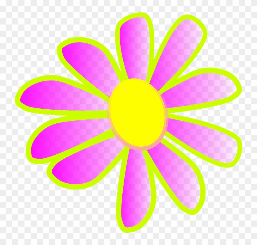 Neon Pink Flower Bright Blossom - Flores Neon Png, Transparent Png ...