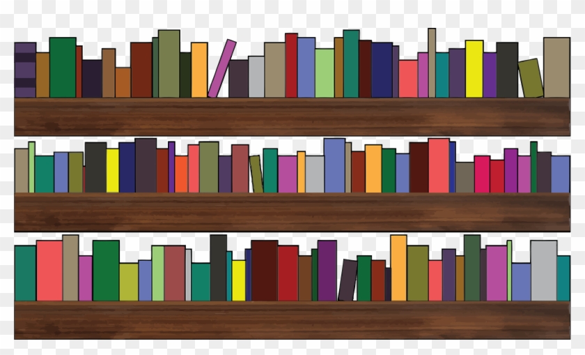 Bookshelf Clipart Png Bookshelves Clipart Transparent Png 2400x1342 Pinpng