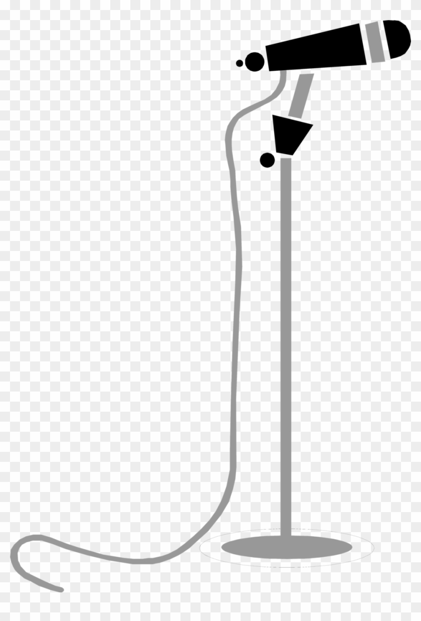 clipart microphone stand