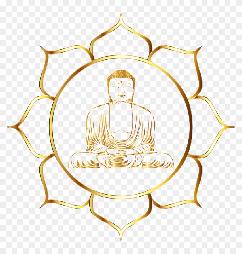 This Free Icons Png Design Of Gold Buddha Lotus No, Transparent Png ...