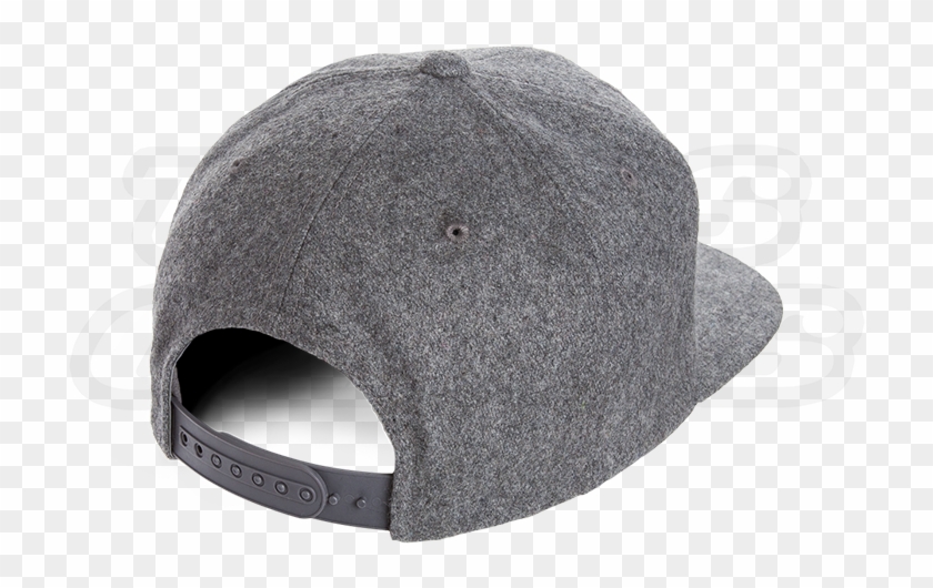Heather Grey Snapback Hat Backside - Baseball Cap, HD Png Download ...