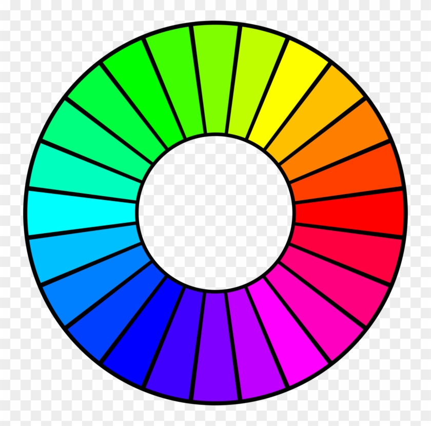 Color Wheel Drawing Hue Tertiary Color - Clip Art Color Wheel, HD Png ...