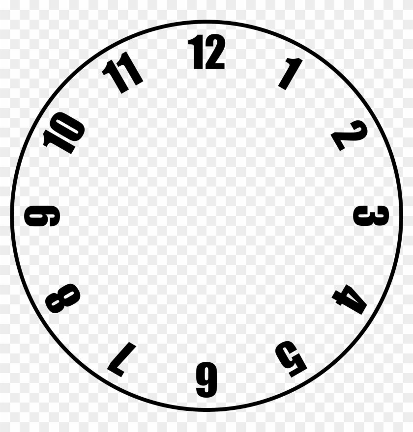 Free Clock Face Template - Blank Clock Face Png, Transparent Png