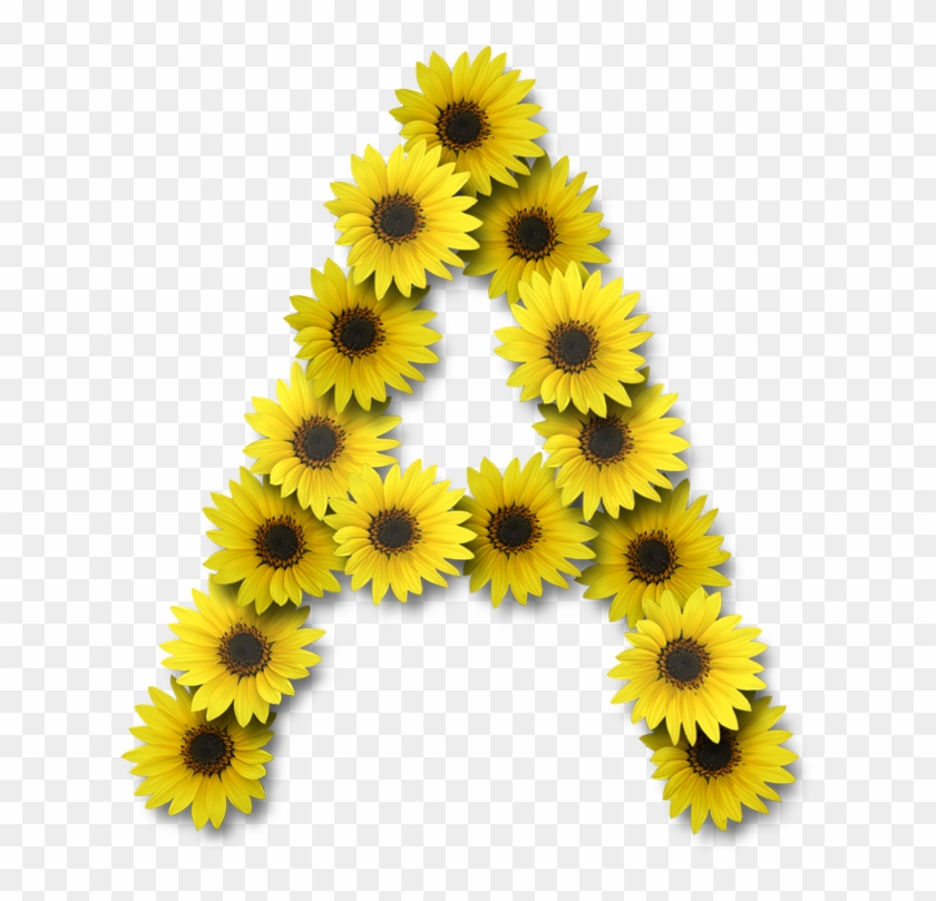 Letras Con Girasoles Svg