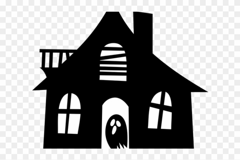 House Silhouette - Haunted Clipart, HD Png Download - 640x480 (#952668 ...